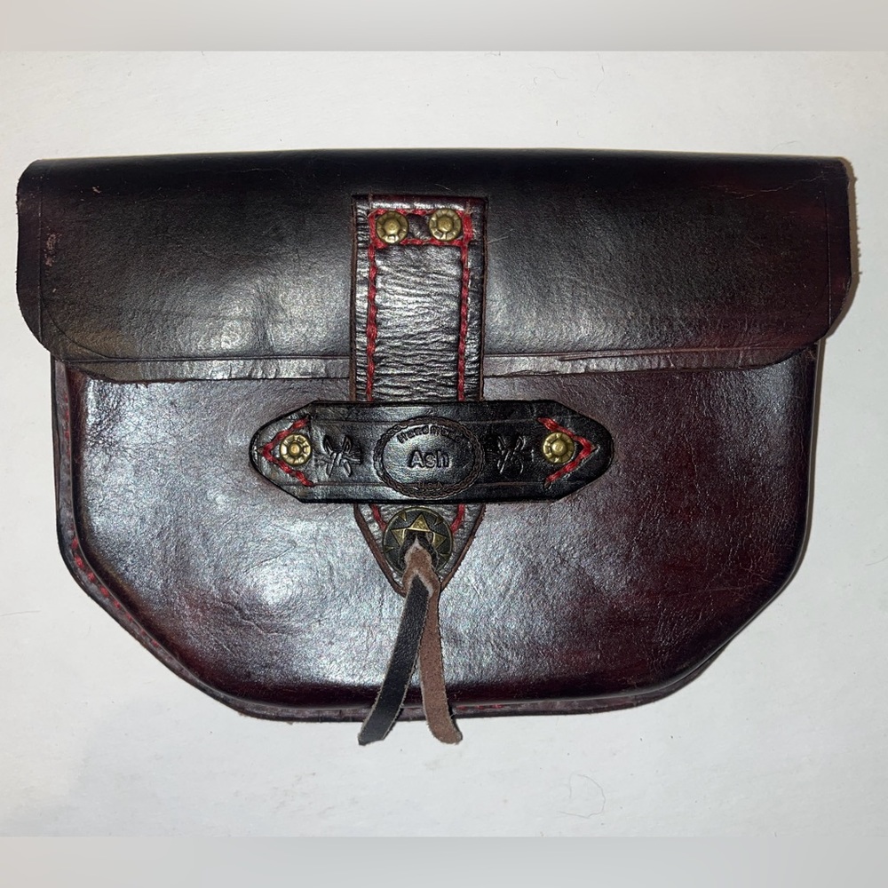 Handmade Genuine Leather Hand Stitched Belt Pouch